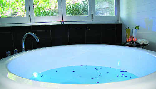 LOVE NEST: The couple’s geisha love immersion soak is priced from $69 per person and includes a complimentary glass of bubbles. LOVE NEST: The couple’s geisha love immersion soak is priced from $69 per person and includes a complimentary glass of bubbles.